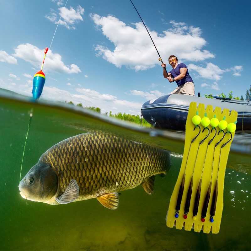 Anzuelo con Bola Flotante para Pesca | Alta Flotabilidad y Piques Instantáneos