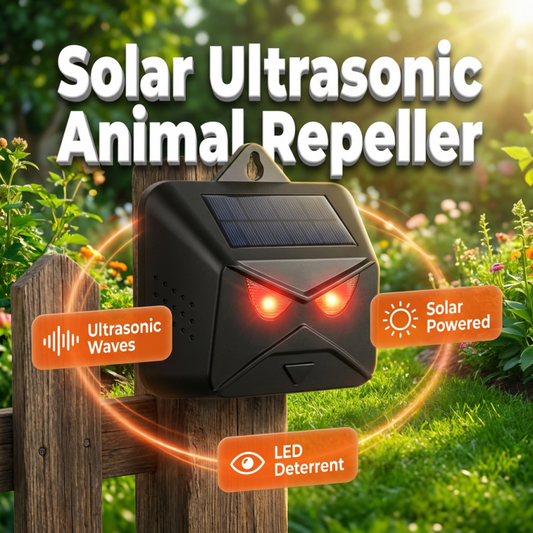 Repelente Solar Ultrasónico para Animales | Ahuyentador para Jardín y Patio