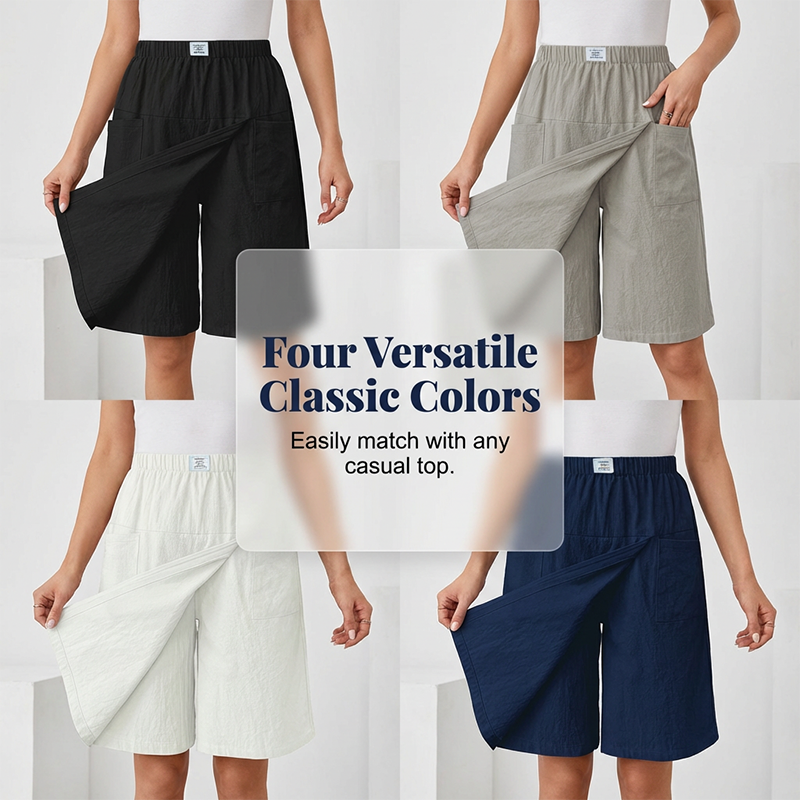 ⏰🔥 ¡50% DE DESCUENTO POR TIEMPO LIMITADO! 👗👖 Falda-Pantalón Cruzada para Mujer – Cintura Elástica, Cómoda y Perfecta para Todo el Día 🌸💖