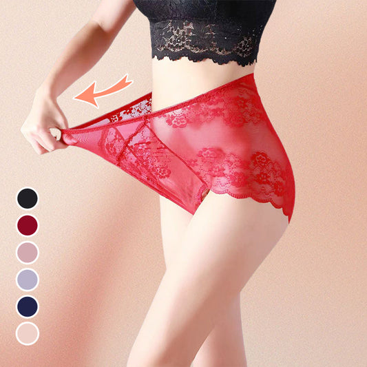 Panty de Encaje Sexy Talla Grande, Ropa Interior Transpirable para Mujer