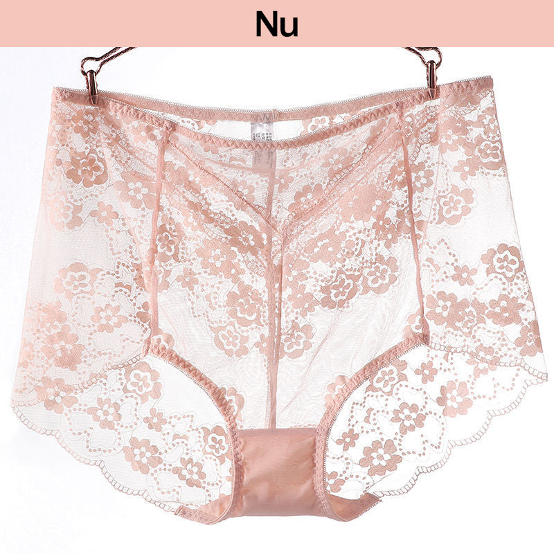 Panty de Encaje Sexy Talla Grande, Ropa Interior Transpirable para Mujer