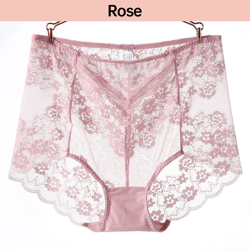 Panty de Encaje Sexy Talla Grande, Ropa Interior Transpirable para Mujer