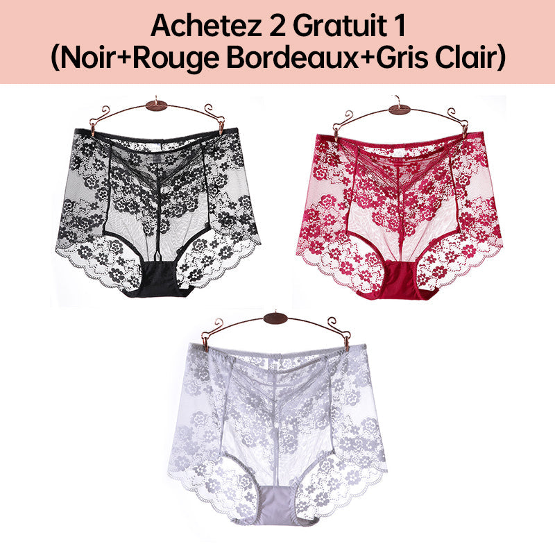 Panty de Encaje Sexy Talla Grande, Ropa Interior Transpirable para Mujer