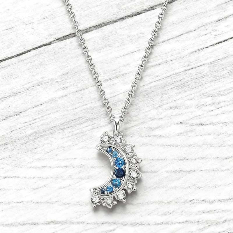 Collar Colgante Sol y Luna con Strass