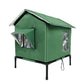 Caseta elevada para gatos para exterior, apta para cualquier clima