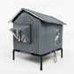 Caseta elevada para gatos para exterior, apta para cualquier clima
