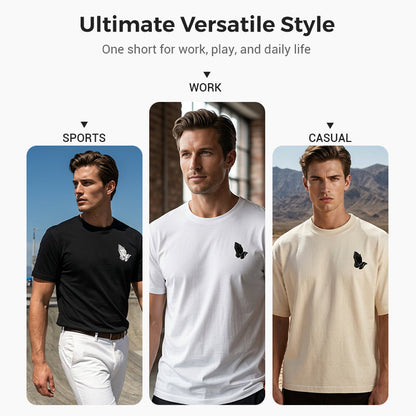 ¡OFERTA POR TIEMPO LIMITADO 50% DE DESCUENTO! 👕 Camiseta de Hombre 'Manos en Oración' – 100% Algodón, Estampado Simbólico ✨