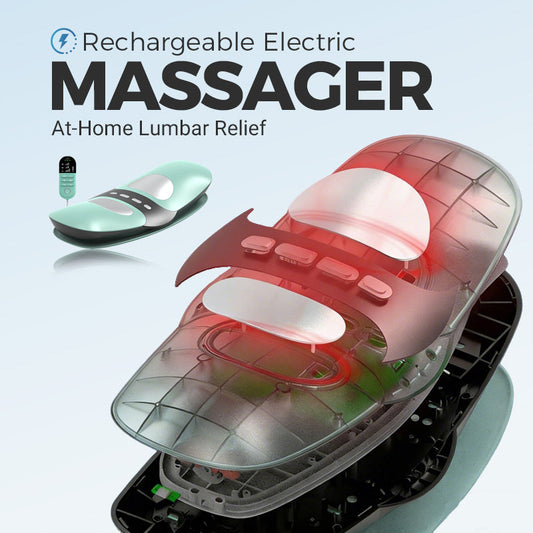 Masajeador Eléctrico Lumbar Recargable con Calor para Espalda Baja