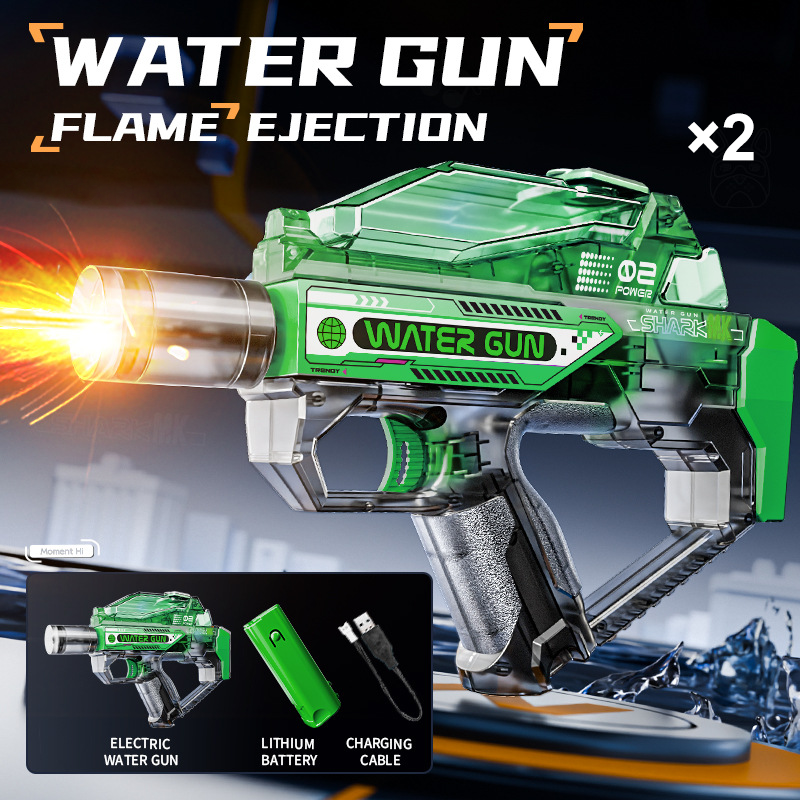 Pistola de agua eléctrica con efectos LED y niebla