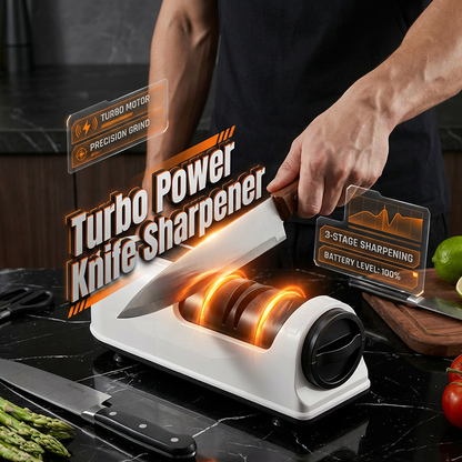 Afilador de Cuchillos Profesional Eléctrico y Manual de 3 Etapas