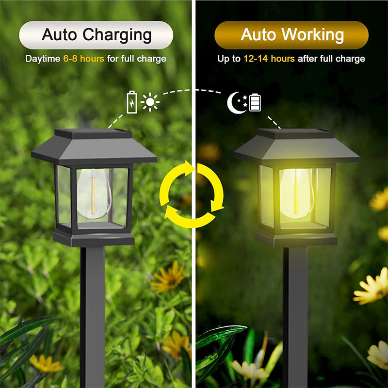 Lámparas solares impermeables para caminos, para exteriores - Pack de 2 unidades