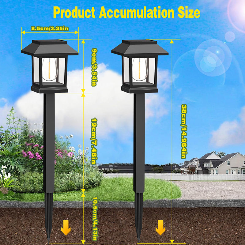 Lámparas solares impermeables para caminos, para exteriores - Pack de 2 unidades