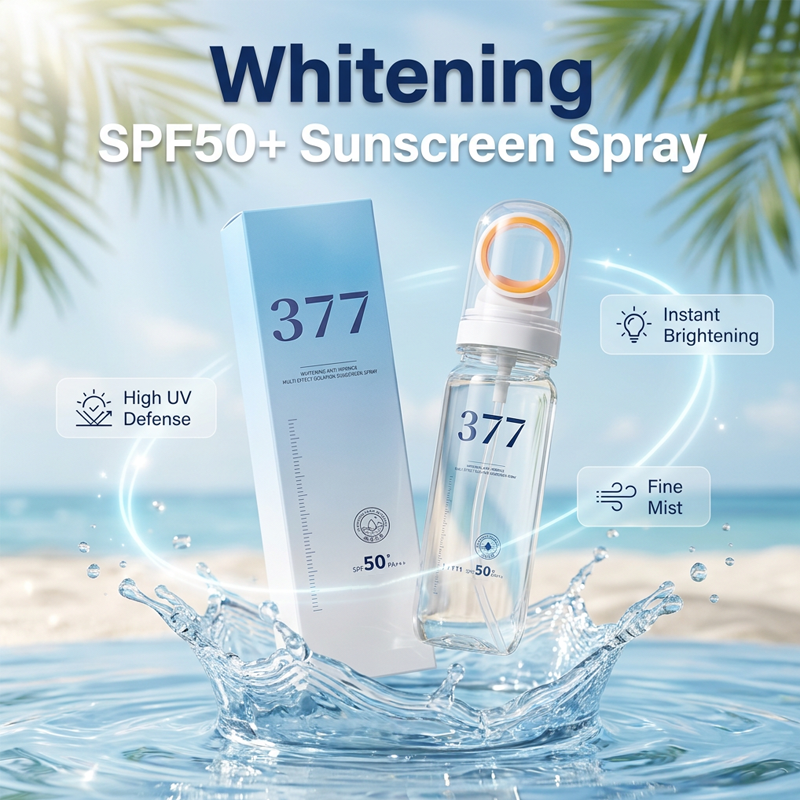 Spray solar blanqueador y antiarrugas con SPF 50+