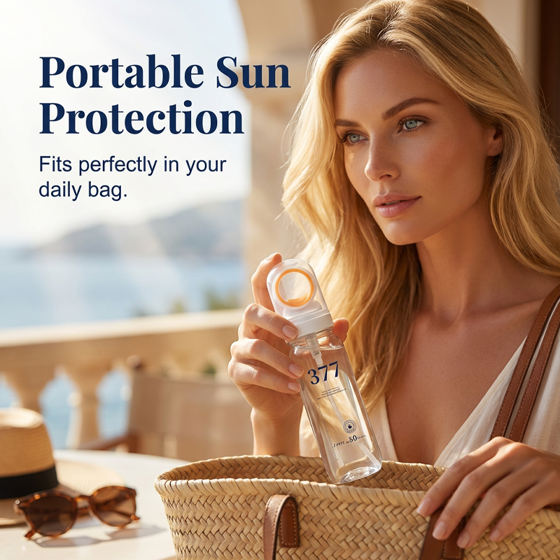 Spray solar blanqueador y antiarrugas con SPF 50+