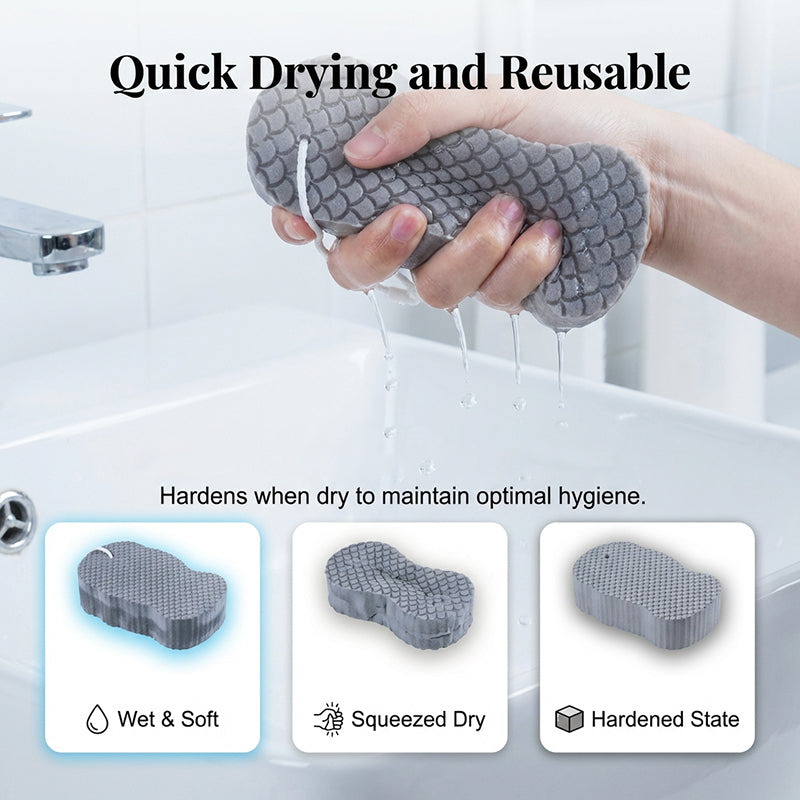 Esponja exfoliante de baño de doble cara