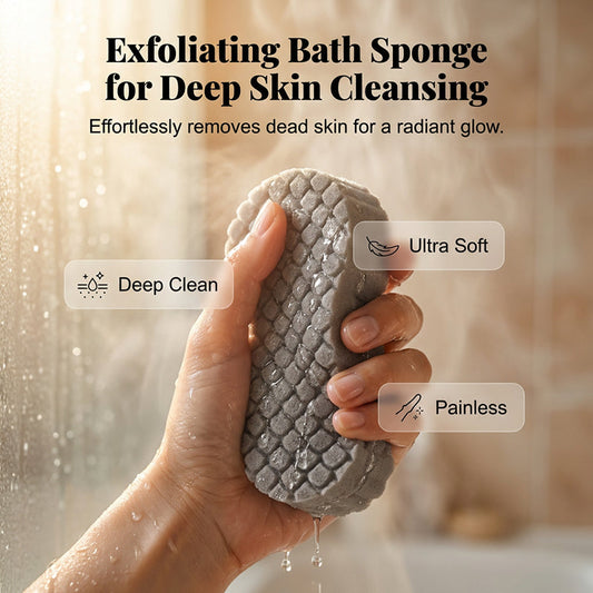 Esponja exfoliante de baño de doble cara