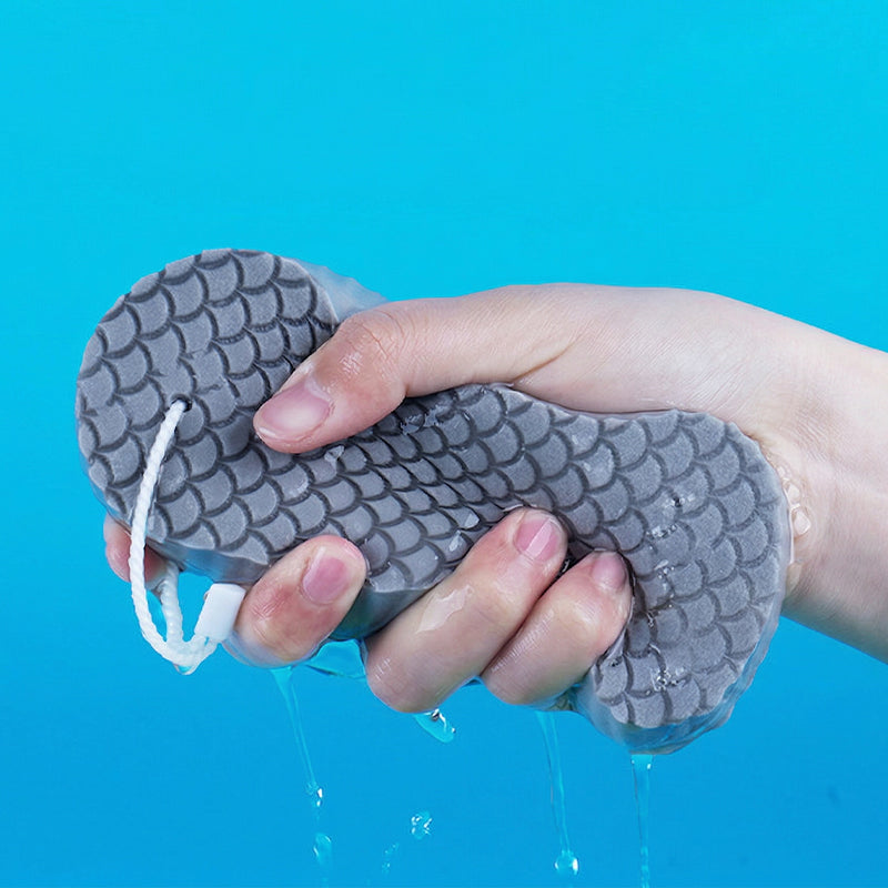 Esponja exfoliante de baño de doble cara