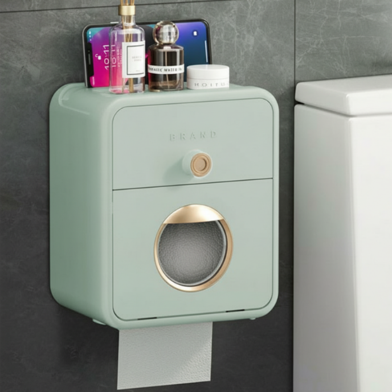Organizador de Pared para Caja de Pañuelos Sin Taladro