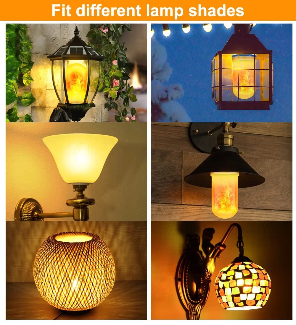 Bombilla LED con Efecto Llama, Bombilla para Crear un Ambiente Cálido