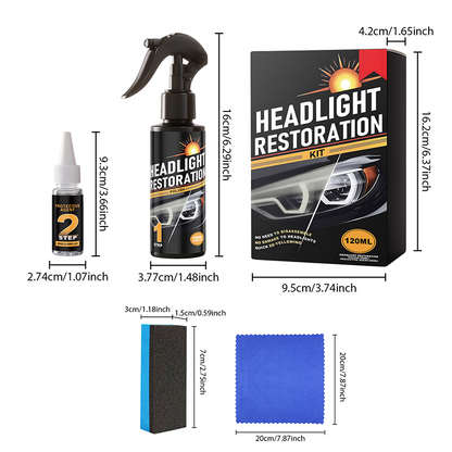 Kit profesional de limpieza y restauración de faros