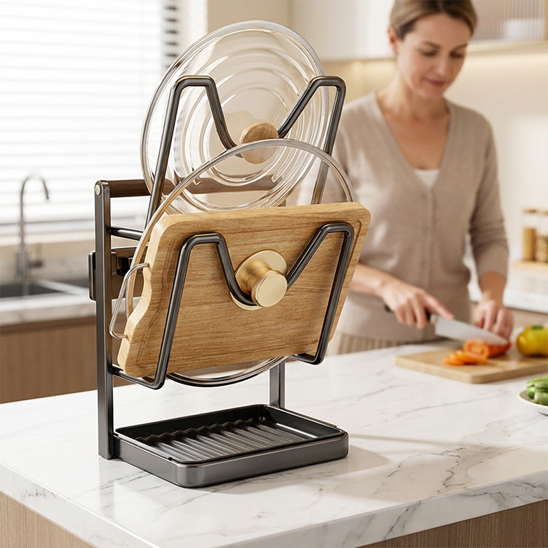 Organizador de Tapas de Olla y Tablas de Cortar para Cocina