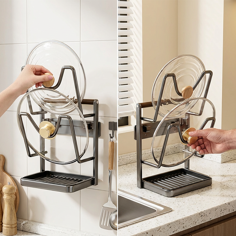 Organizador de Tapas de Olla y Tablas de Cortar para Cocina