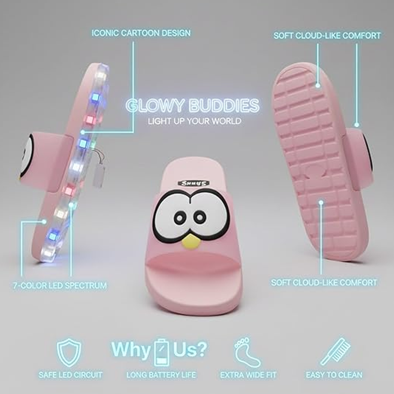 Zapatillas de dibujos animados con luces LED