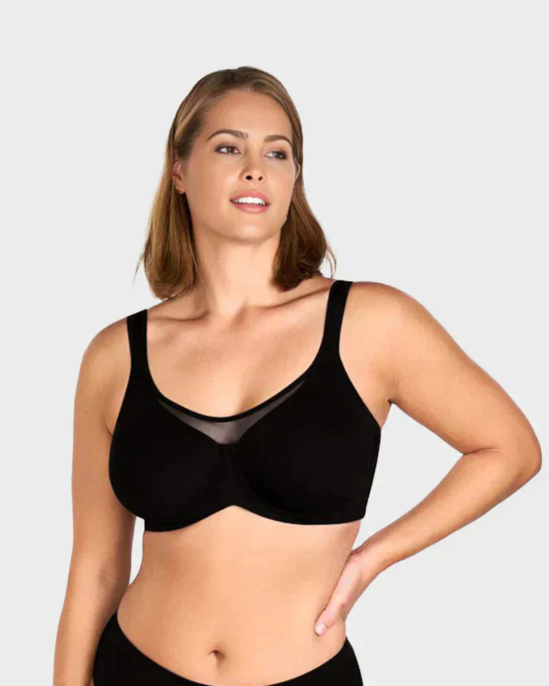 🏆 ¡Precio especial de último día: 9,99 £! 💐 Sujetador elegante, transparente y de cobertura total para mujer, tallas grandes.
