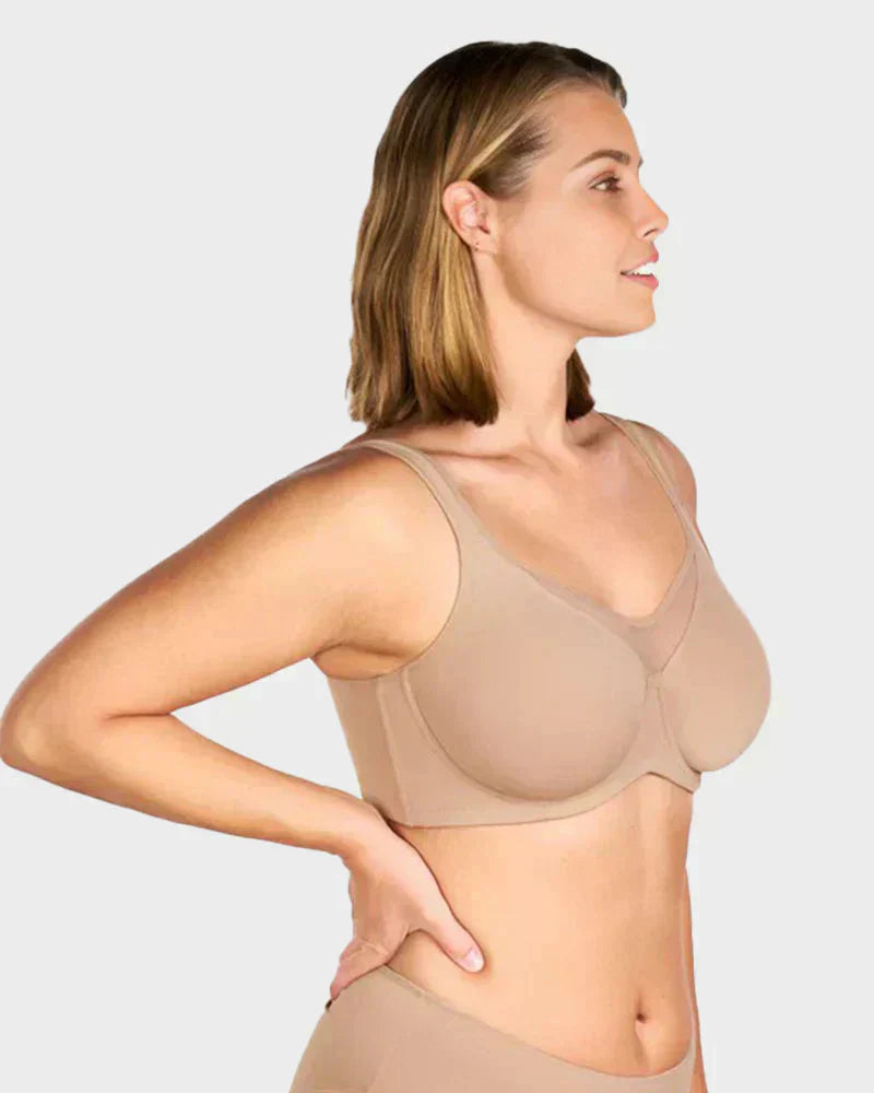 🏆 ¡Precio especial de último día: 9,99 £! 💐 Sujetador elegante, transparente y de cobertura total para mujer, tallas grandes.