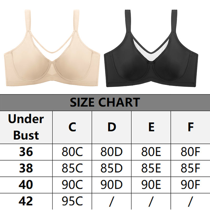 🏆 ¡Precio especial de último día: 9,99 £! 💐 Sujetador elegante, transparente y de cobertura total para mujer, tallas grandes.