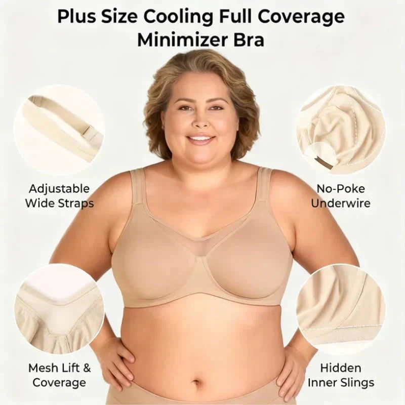 🏆 ¡Precio especial de último día: 9,99 £! 💐 Sujetador elegante, transparente y de cobertura total para mujer, tallas grandes.
