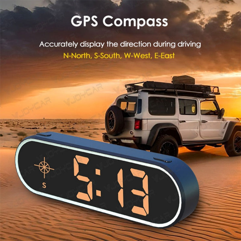 Velocímetro Digital para Carro con Brújula GPS Multifunción