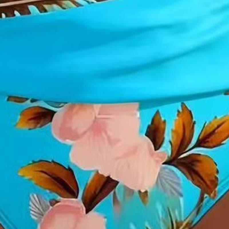 Bikini para Mujer de Tiro Alto con Estampado Floral