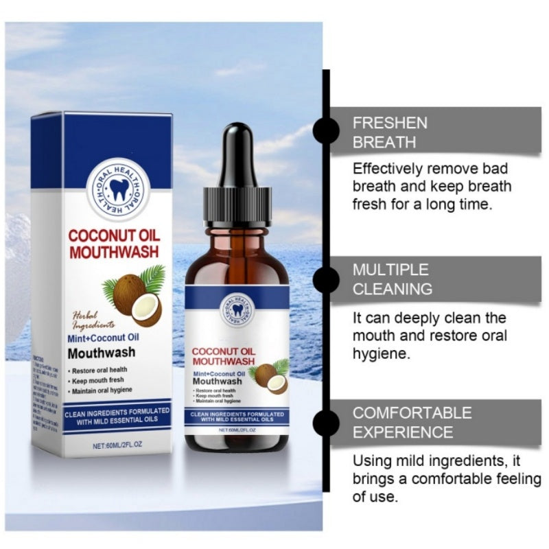 Enjuague Bucal Natural Concentrado con Aceite de Coco y Menta