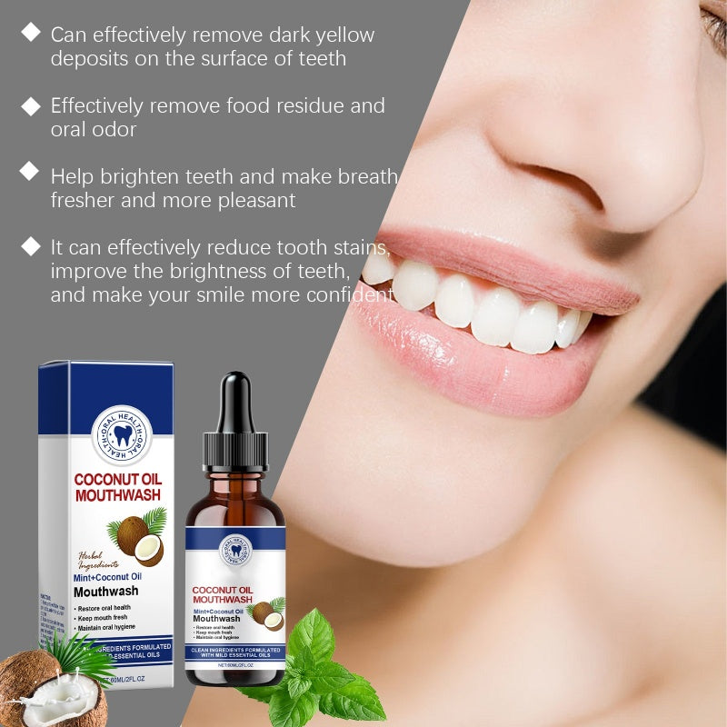 Enjuague Bucal Natural Concentrado con Aceite de Coco y Menta