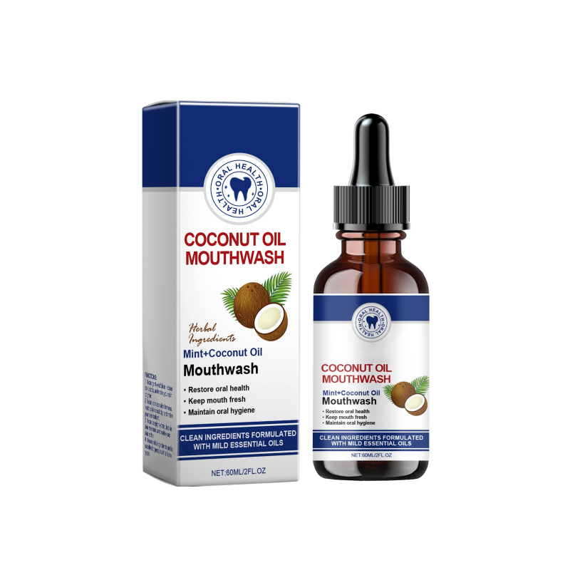Enjuague Bucal Natural Concentrado con Aceite de Coco y Menta