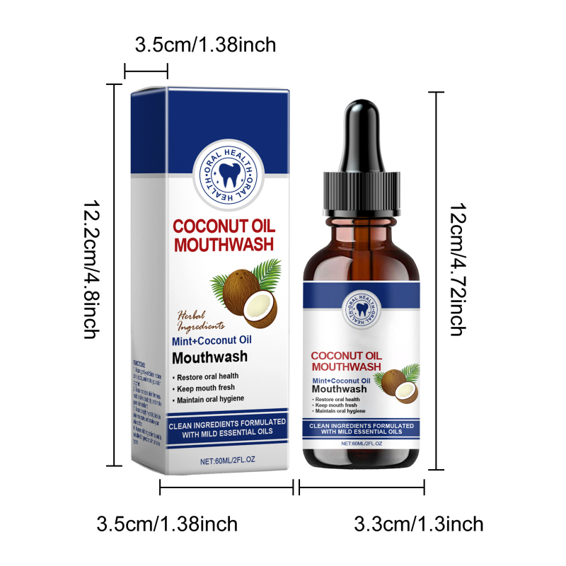 Enjuague Bucal Natural Concentrado con Aceite de Coco y Menta