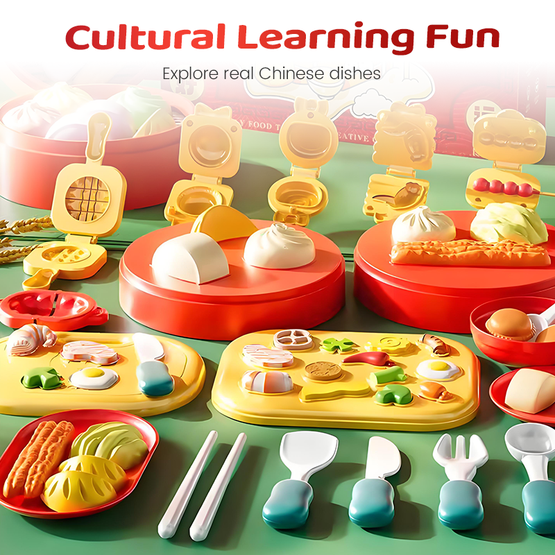 Kit de Plastilina para Crear Comida China - Juguete Creativo para Niños