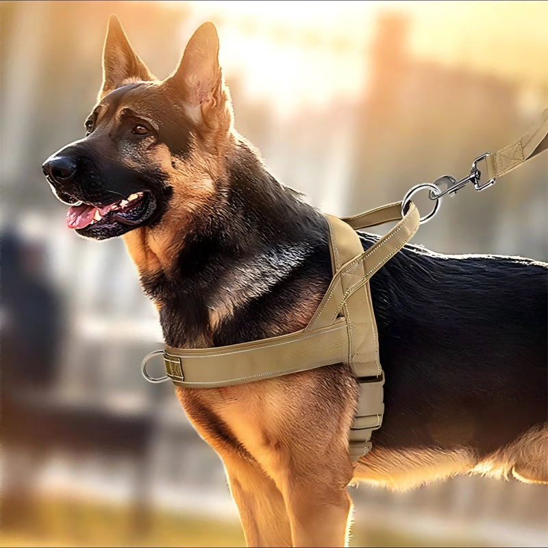 Arnés táctico resistente para perro con asa