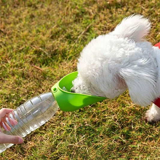 Botella de Agua para Perro Plegable de Silicona, Bebedero Portátil de Viaje