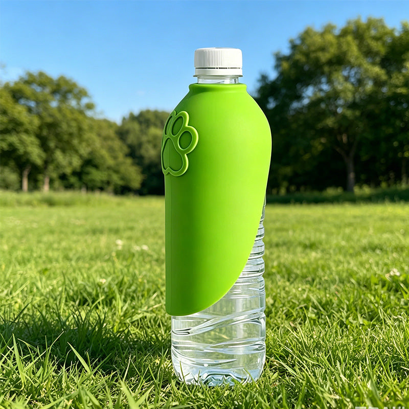 Botella de Agua para Perro Plegable de Silicona, Bebedero Portátil de Viaje