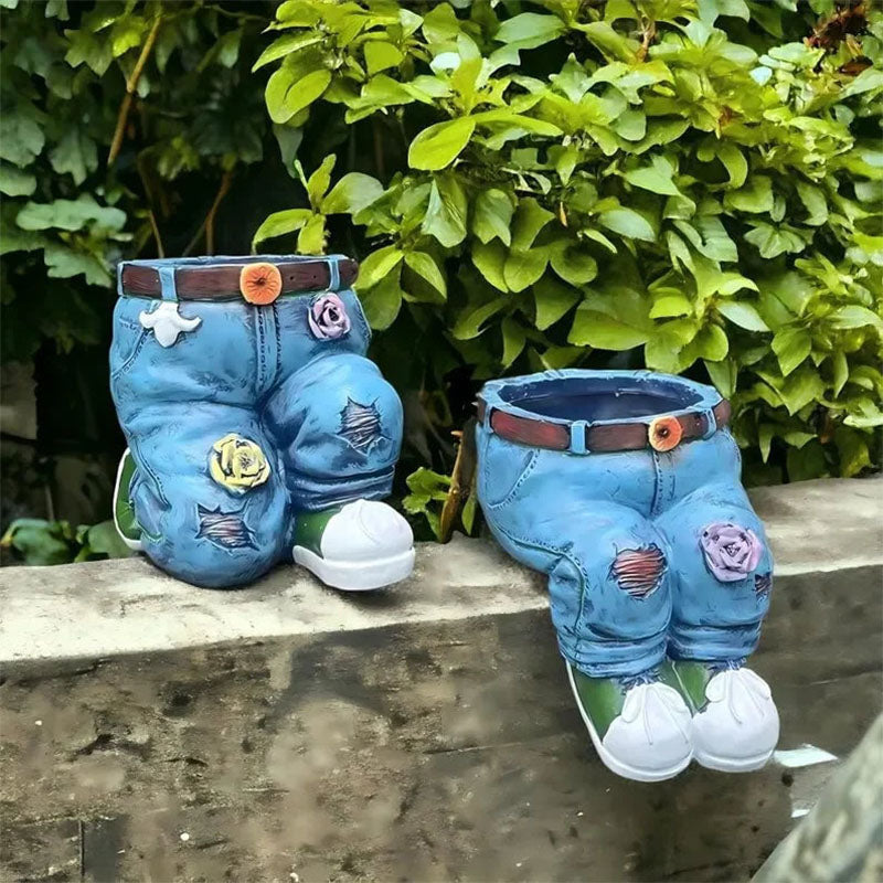 Maceta Creativa en Forma de Jeans 3D