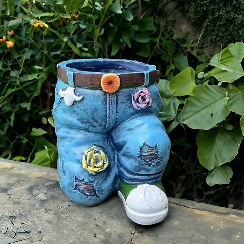 Maceta Creativa en Forma de Jeans 3D