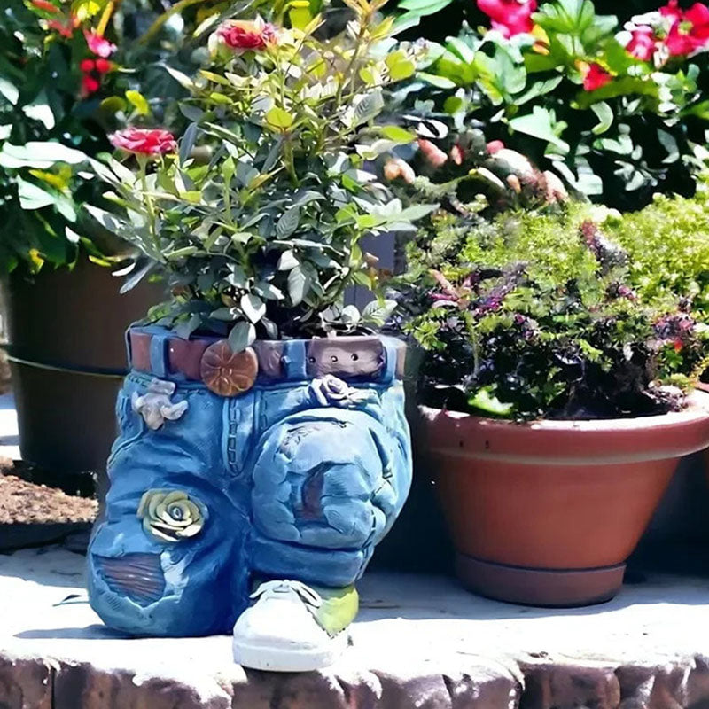 Maceta Creativa en Forma de Jeans 3D
