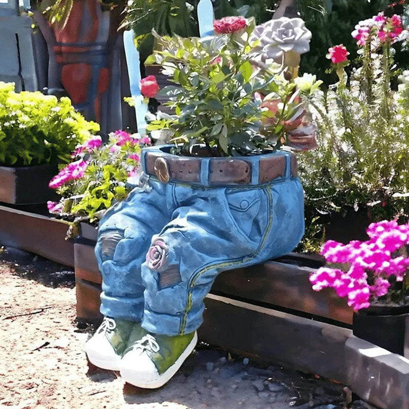 Maceta Creativa en Forma de Jeans 3D