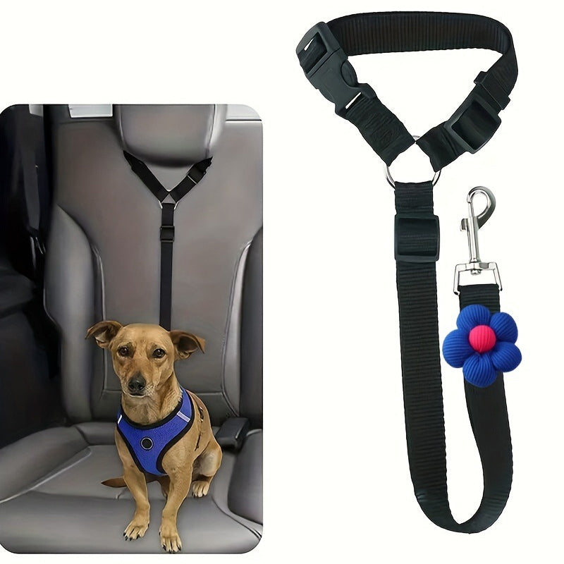 Cinturón de seguridad para coche 2 en 1 para perros y correa de paseo