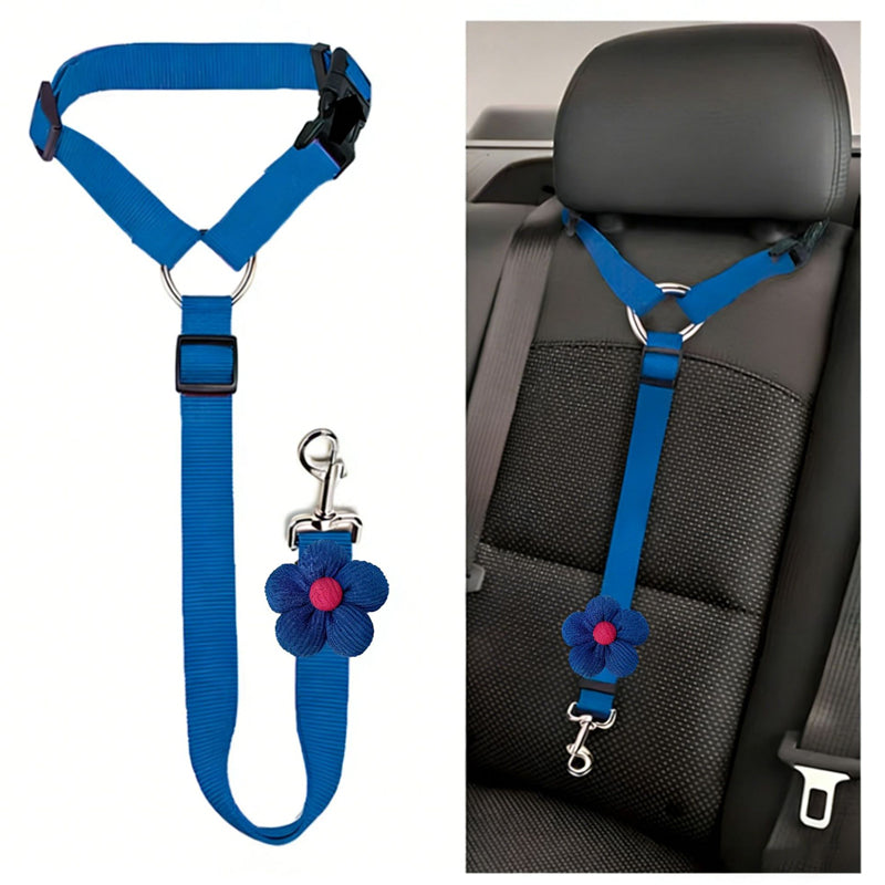 Cinturón de seguridad para coche 2 en 1 para perros y correa de paseo