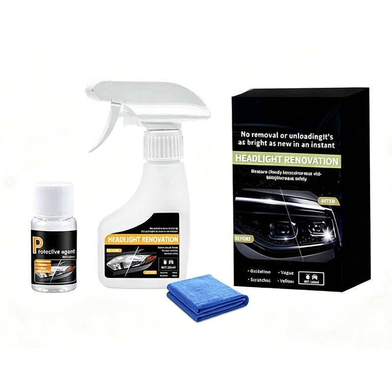 Spray restaurador de faros de coche