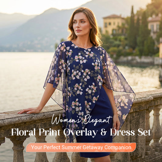 👗 ¡50% DE DESCUENTO POR TIEMPO LIMITADO! ✨ Conjunto de Vestido con Superposición Floral – Elegante y Femenino ✨