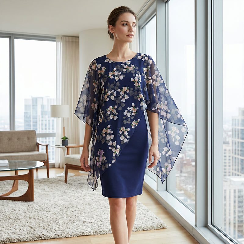 👗 ¡50% DE DESCUENTO POR TIEMPO LIMITADO! ✨ Conjunto de Vestido con Superposición Floral – Elegante y Femenino ✨